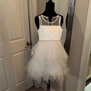 Elegant White Kids Formal Dress
